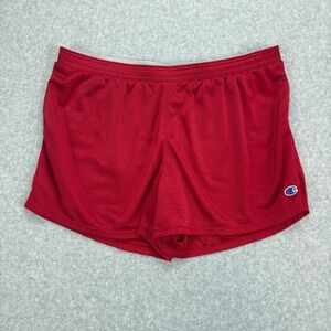 Champion Mesh Shorts Mens XL Red Athletic Running Gym Basketball Track Retro